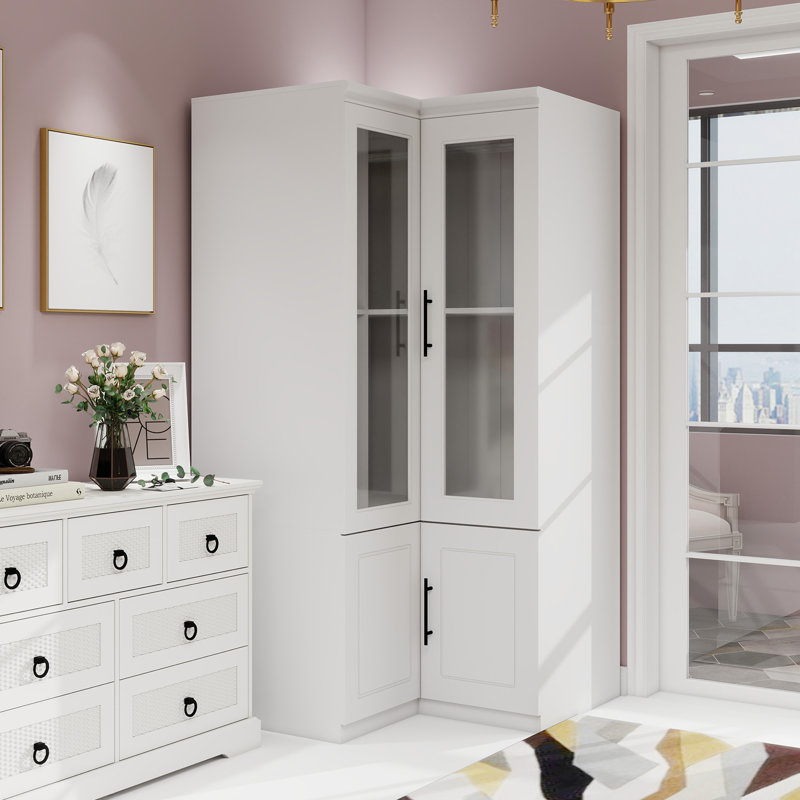White wardrobe wayfair discount